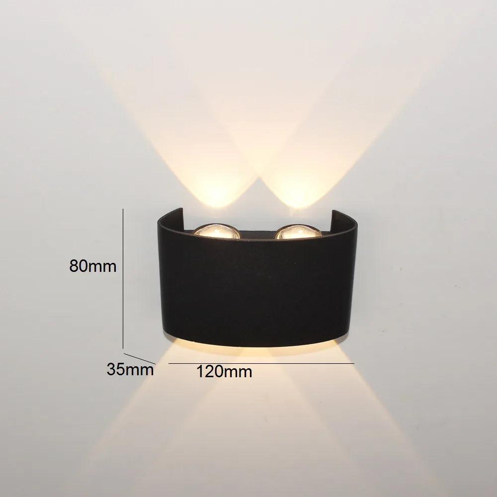 Body Motion Sensor Wall Light Waterproof Outdoor LED Wall Sconce Up Down Glowing Lamps Garden Yard Induction Corridor Wall Lamp | Kalsten