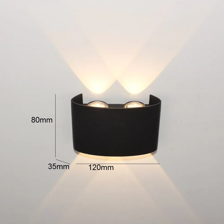 Body Motion Sensor Wall Light Waterproof Outdoor LED Wall Sconce Up Down Glowing Lamps Garden Yard Induction Corridor Wall Lamp | Kalsten