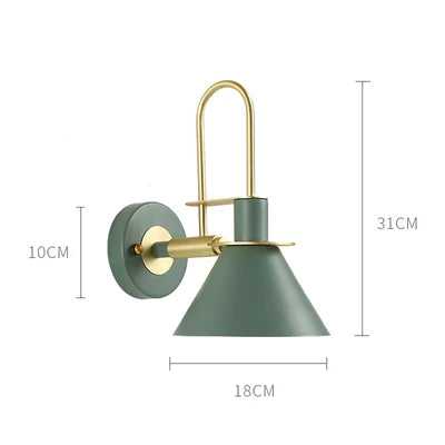 Modern Industrial Iron Wall Lamp – E27 Downlight for Living Room, Bedroom, and Bathroom | Kalsten