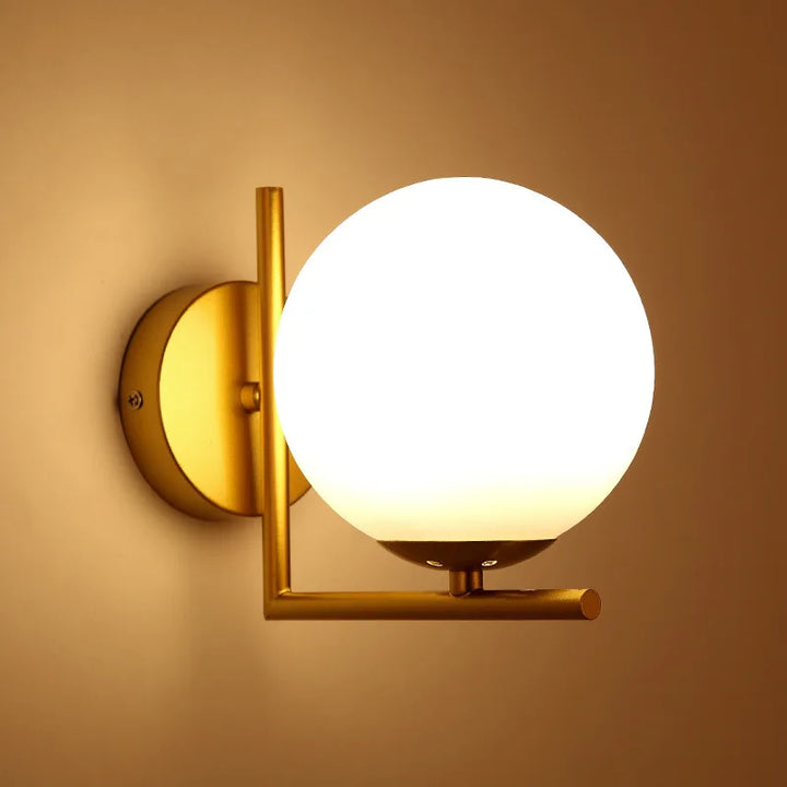 Modern Minimalist LED Wall Lamp – European Style Glass Wall Sconce for Living Room, Bedroom, and Bedside | Kalsten