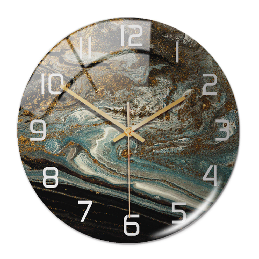 Stylish Marble Wall Clock with Silent Mechanism Kalsten