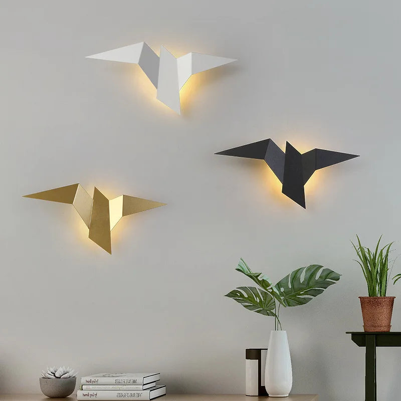 Nordic LED Bird Wall Lamp – Modern Wall Light for Bedroom, Living Room, Stairs, and Bedside – Up & Down Lighting, Iron Shade, AC Powered | Kalsten