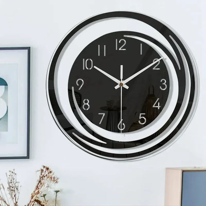 Kalsten | Black Acrylic Wall Clock – Modern Scandinavian Design