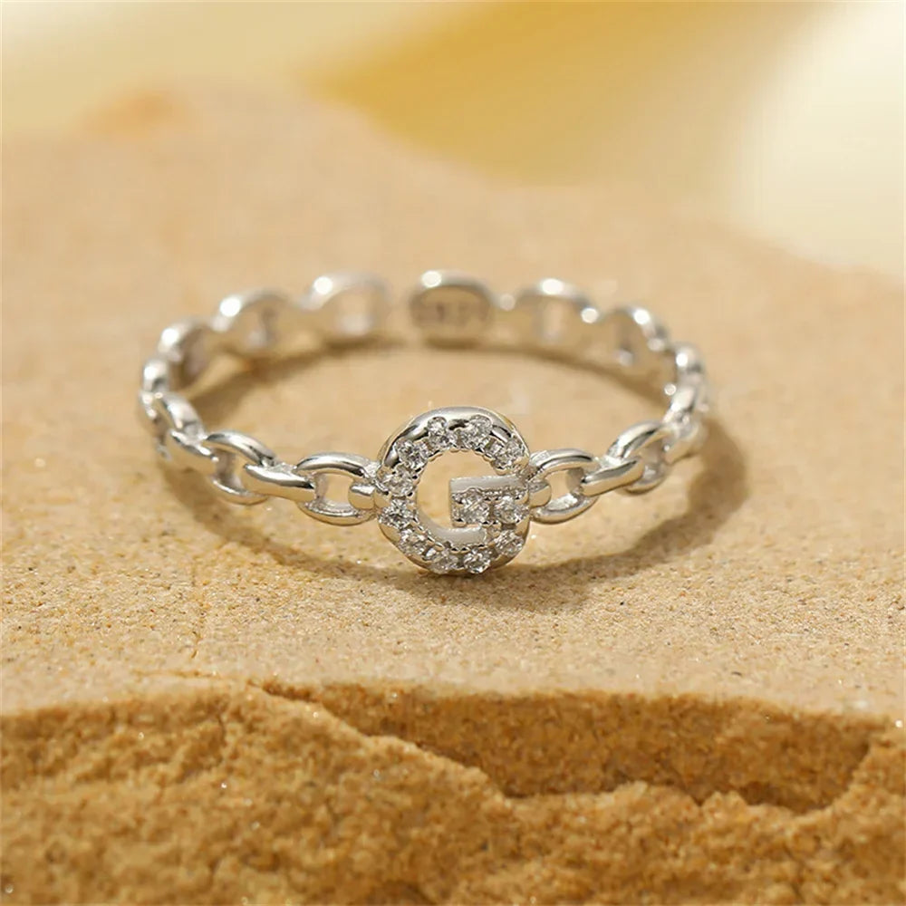 Kalsten | Dainty Diamond Letter Initial Ring