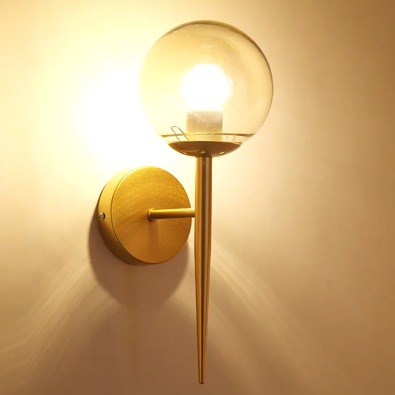 Modern Minimalist LED Wall Lamp – European Style Glass Wall Sconce for Living Room, Bedroom, and Bedside | Kalsten