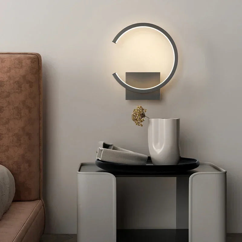 Modern LED Wall Lamp – Nordic Style Black, White, and Gold Wall Lighting for Living Room, Bedroom, Aisle, and Home Decor | Kalsten
