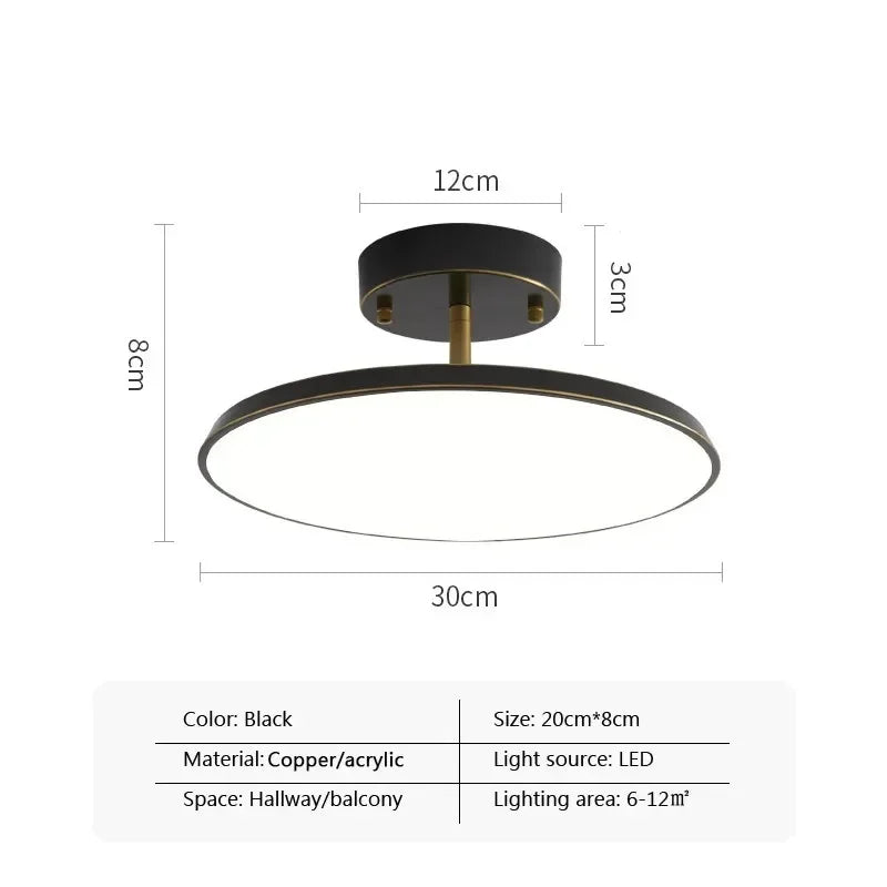 Modern Rotatable LED Ceiling Light – Black and Gold Minimalist Design for Multi-Room Illumination (1-Way, 10-15 sq m Coverage) | Kalsten