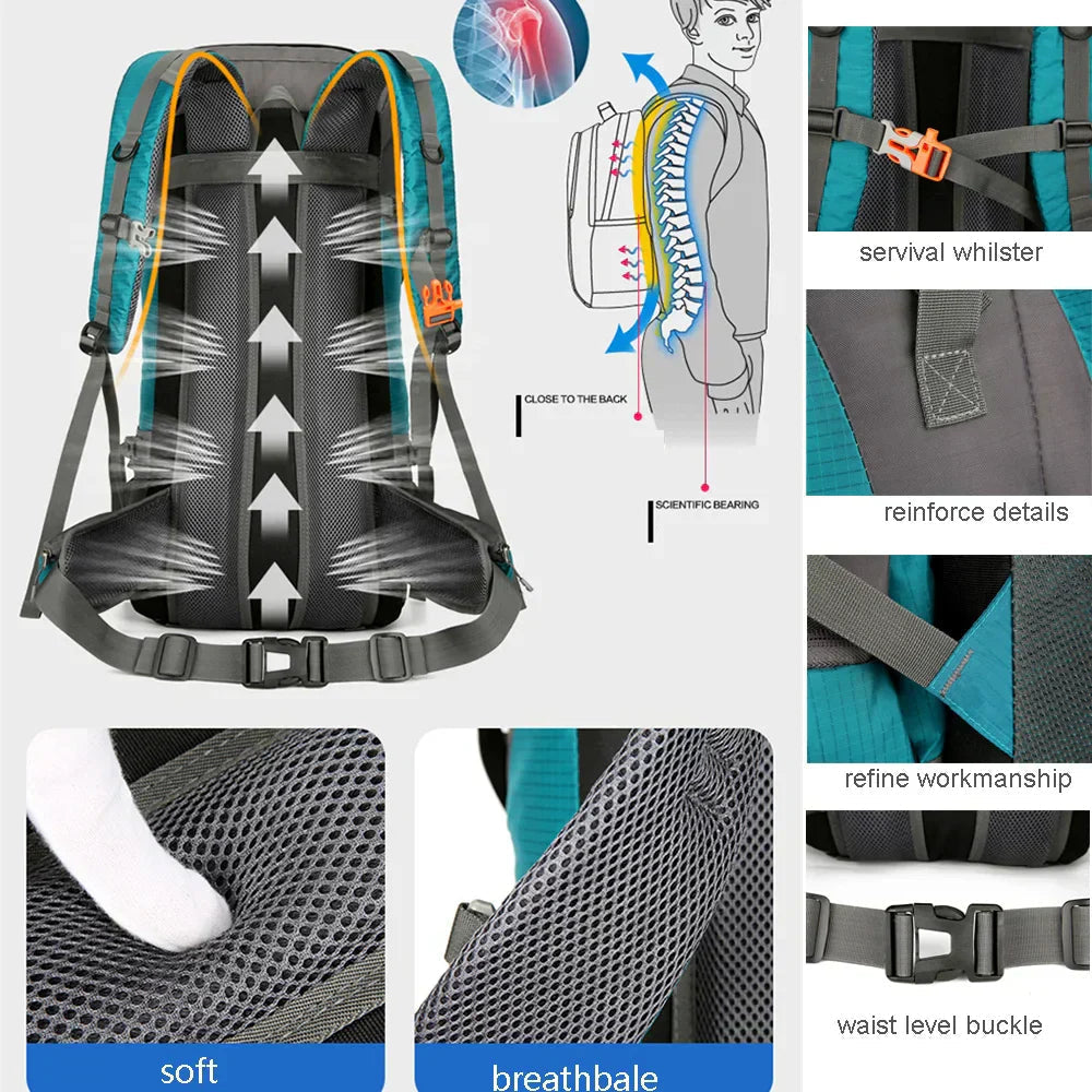 Alpivento 70L Trekking Backpack with Rain Cover | Kalsten