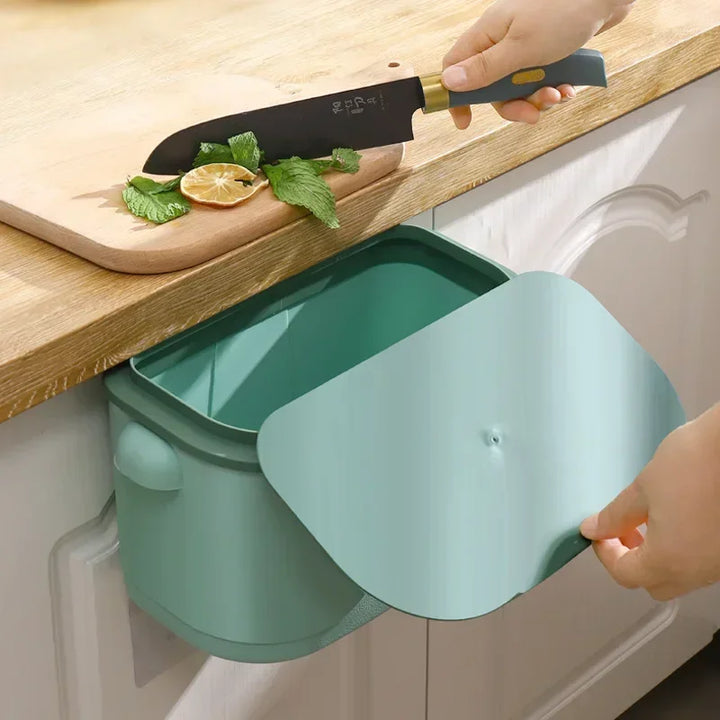 Kalsten | Wall Bin Cleanvero | With Lid | Hanging & Space-Saving | For Kitchen & Bathroom | Large Volume