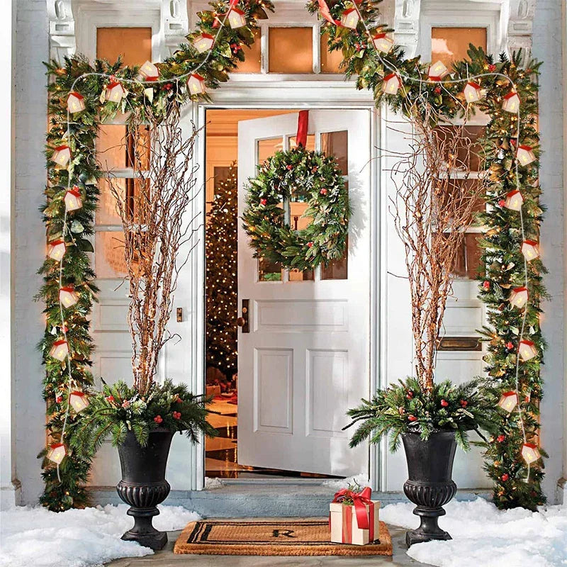 Bright Wooden Christmas Tree Decoration – LED String Lights for Festive Illumination | Kalsten