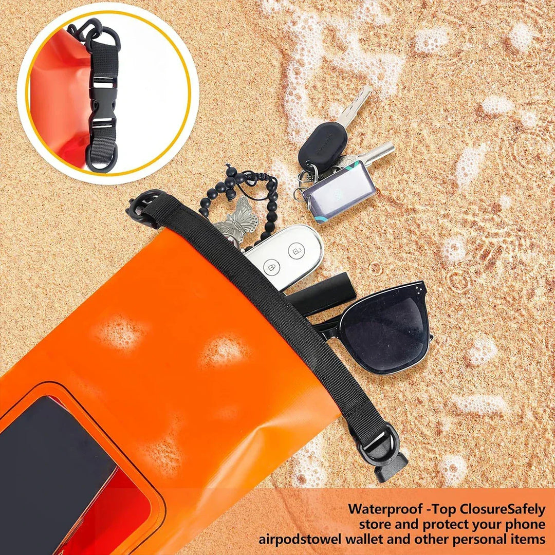 Kalsten | AquaVault Waterproof Dry Bag 2L | With Touchscreen Window | Outdoor Bag for Kayaking, Trekking & Water Sports