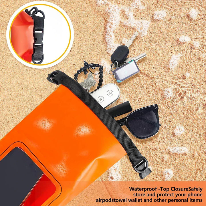 Kalsten | AquaVault Waterproof Dry Bag 2L | With Touchscreen Window | Outdoor Bag for Kayaking, Trekking & Water Sports