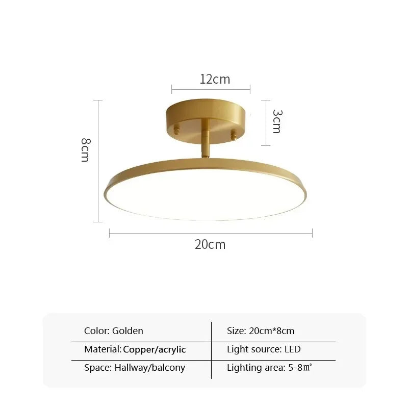 Modern Rotatable LED Ceiling Light – Black and Gold Minimalist Design for Multi-Room Illumination (1-Way, 10-15 sq m Coverage) | Kalsten