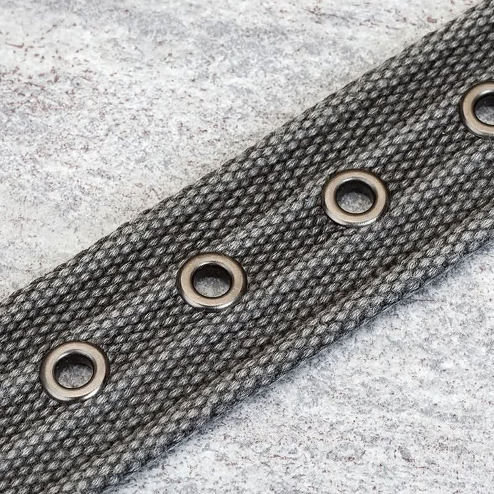Kalsten | Men’s Canvas Belt – Adjustable Casual Striped Waistband