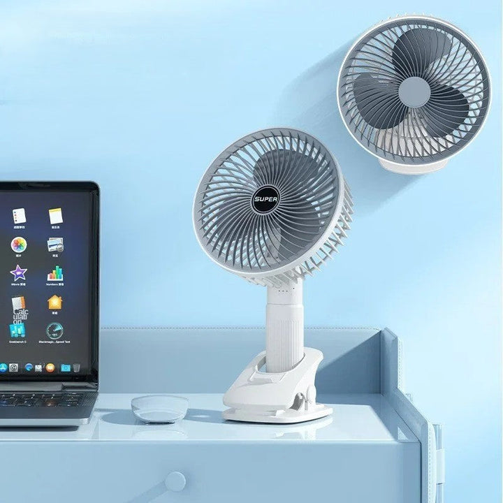 Clip-on Portable Compact USB Rechargeable Cooling Fan - Image 0