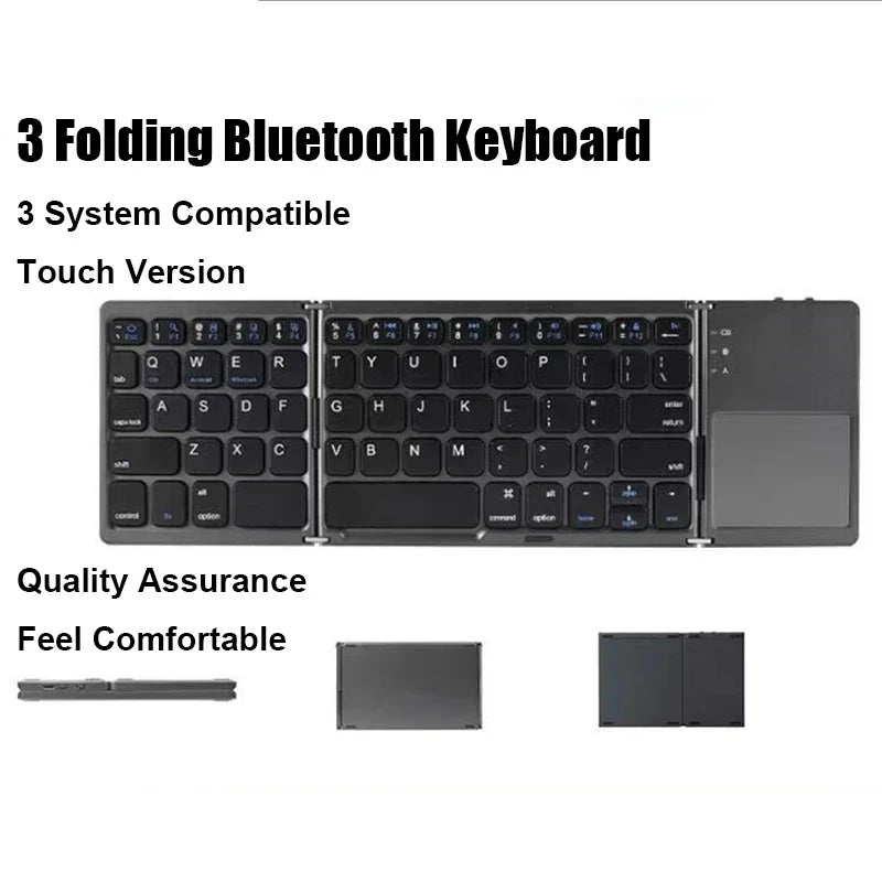 Wireless foldable Bluetooth keyboard with touchpad – Compact, versatile, and ultra-portable | Kalsten