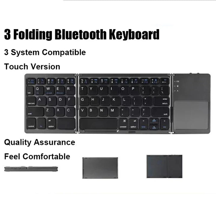 Wireless foldable Bluetooth keyboard with touchpad – Compact, versatile, and ultra-portable | Kalsten