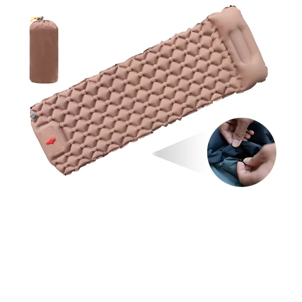 Kalsten | Inflatable Camping Sleeping Pad with Built-in Pillow Self-Inflating Air Cushion for Hiking and Outdoor Travel