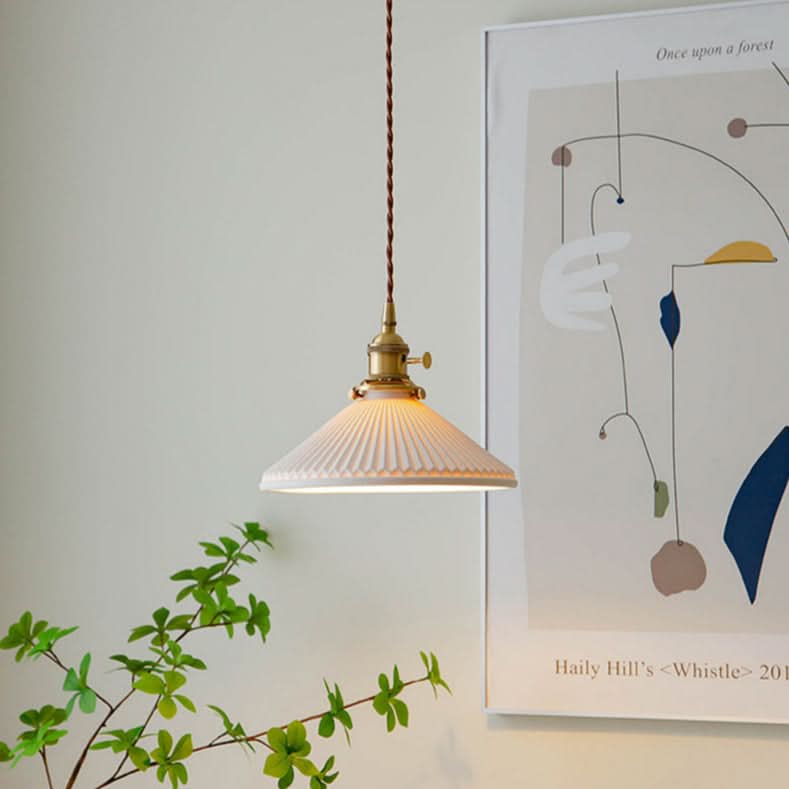 Kalsten | Scandinavian White Ceramic Pendant Light