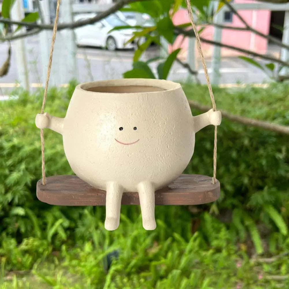 Swing Smiling Face Flower Pot | Kalsten