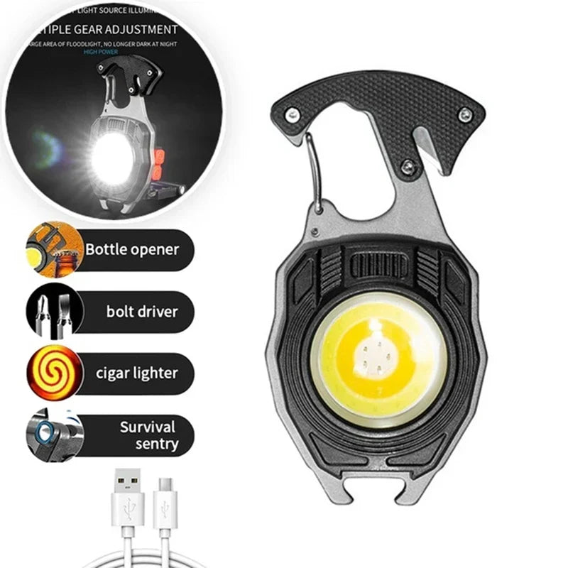 Ultimate COB Multifunction Rechargeable Built-in Ligther Work Light | Kalsten