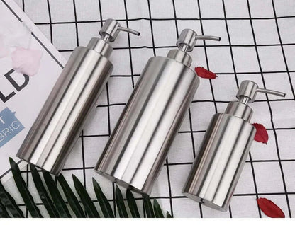 Elegant stainless steel hand pump soap dispenser 250ml/350ml/550ml