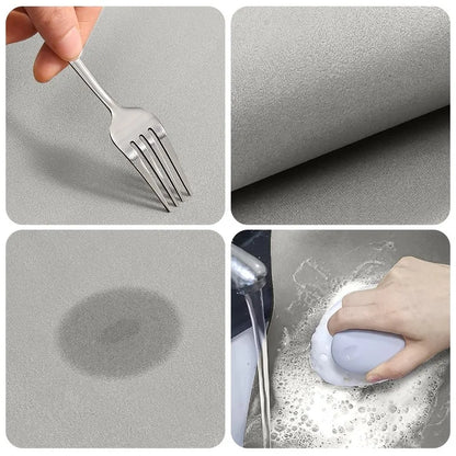 Skanto | AquaStone Kitchen & Bathroom Mat | Diatomaceous Earth & Velvet-like Look | Super Absorbent & Non-Slip | Washable & Durable
