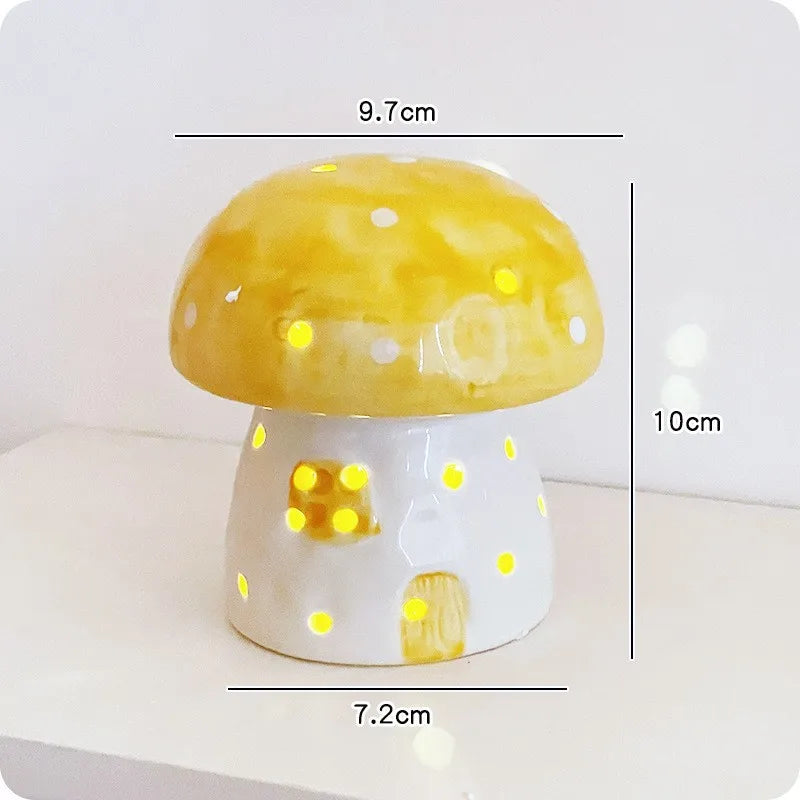 Dreamy Mushroom Shape Ceramic Bedside Lamp | Kalsten