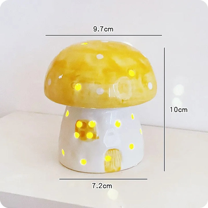 Dreamy Mushroom Shape Ceramic Bedside Lamp | Kalsten