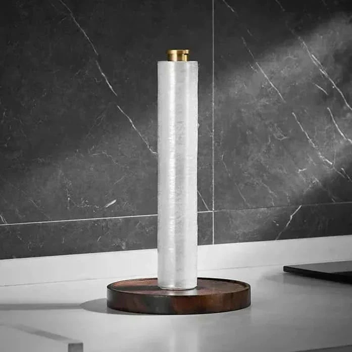 Skanto | Walnut Wood Paper Towel Holder Stand