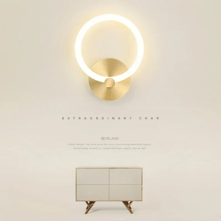 Modern Nordic LED Wall Lamp – Elegant Ring Light Fixture for Bedroom, Living Room, and Hotel Décor | Kalsten