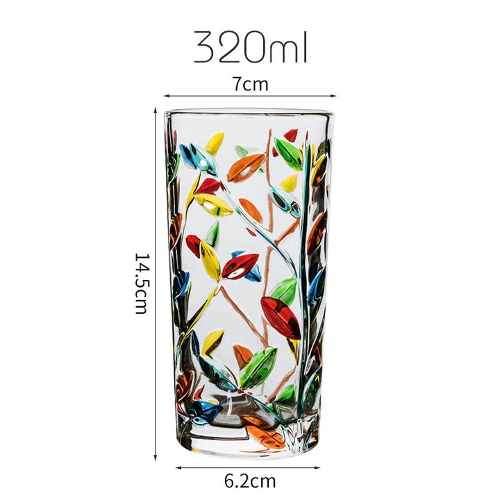 Hand-painted glass leaf cup | Kalsten