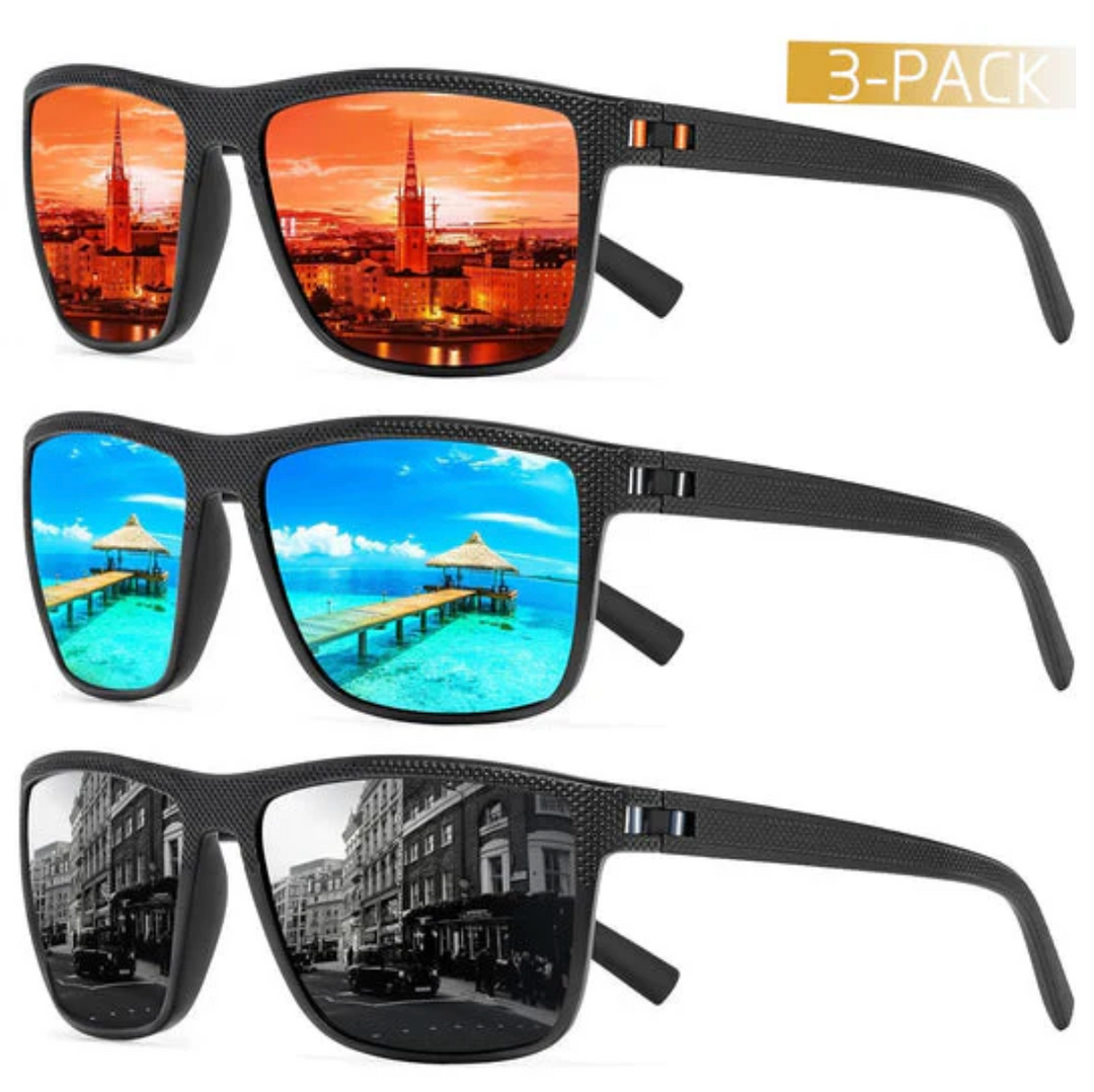 Kalsten | ZichtZeker 3-Piece Set Polarized Sunglasses – UV400 Protection & Comfort