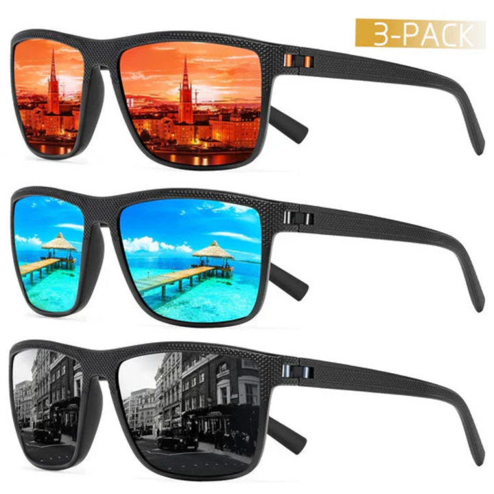 Kalsten | ZichtZeker 3-Piece Set Polarized Sunglasses – UV400 Protection & Comfort