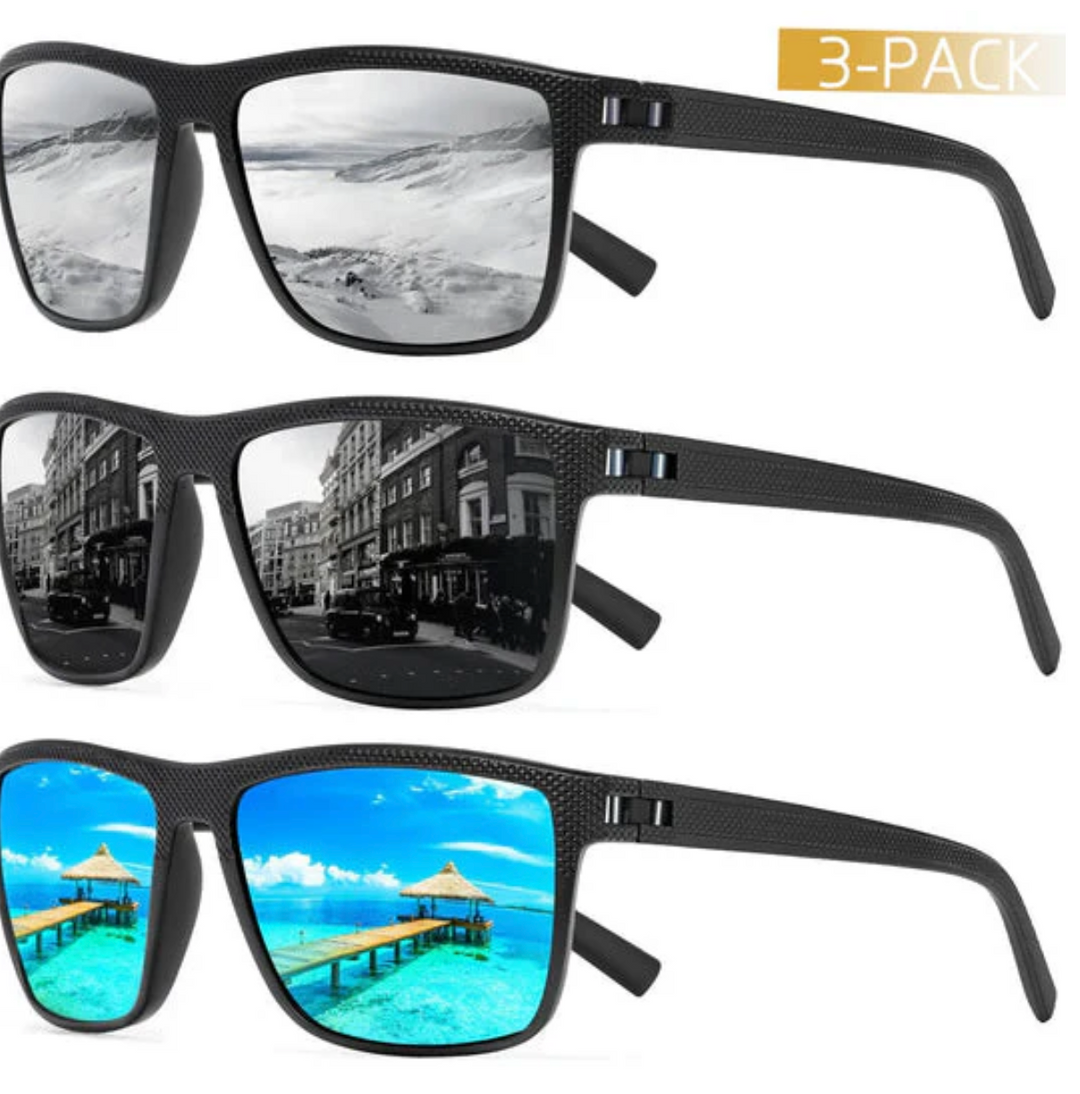 Kalsten | ZichtZeker 3-Piece Set Polarized Sunglasses – UV400 Protection & Comfort
