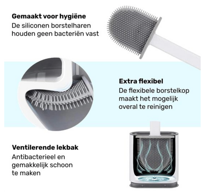Kalsten | FlexiClean Toilet Brush – Hygienic Silicone Design for Easy Cleaning