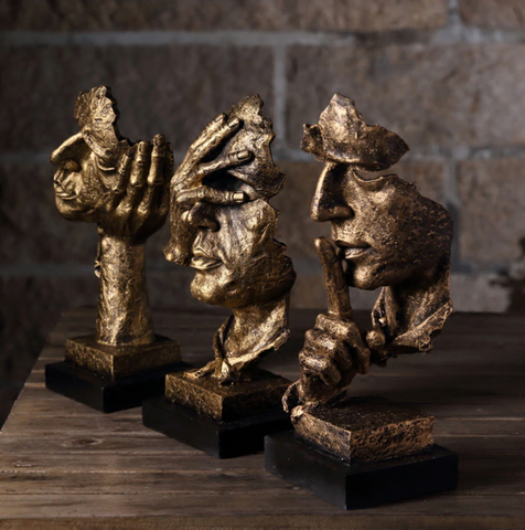 Abstract Gold Sculpture "NordicLine" – Modern Scandinavian Decoration | Kalsten