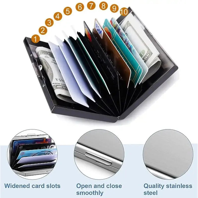 Kalsten | Slim RFID-blocking stainless steel wallet for cards