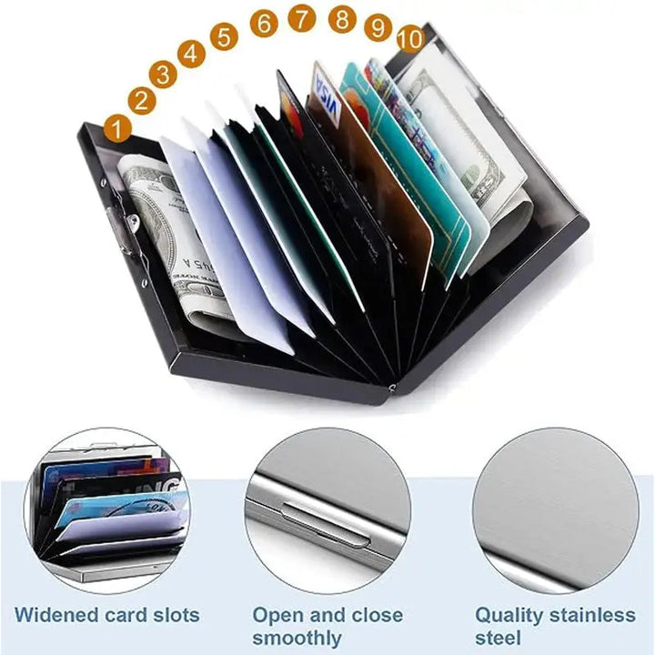 Kalsten | Slim RFID-blocking stainless steel wallet for cards