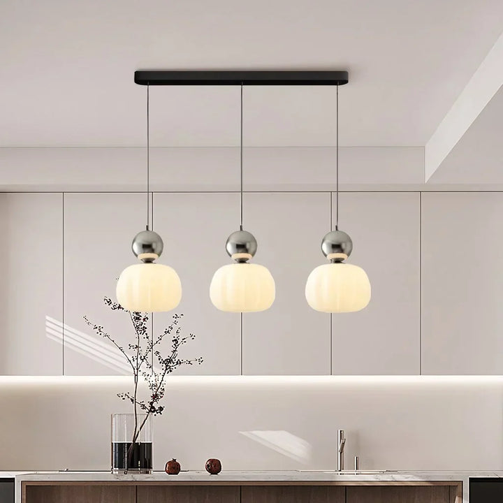 Pendant Light Metal G9 5W 27.6 in Cream Ceiling Dining Room Kitchen Island Hanging Fixture Modern Art Deco Lighting | Kalsten