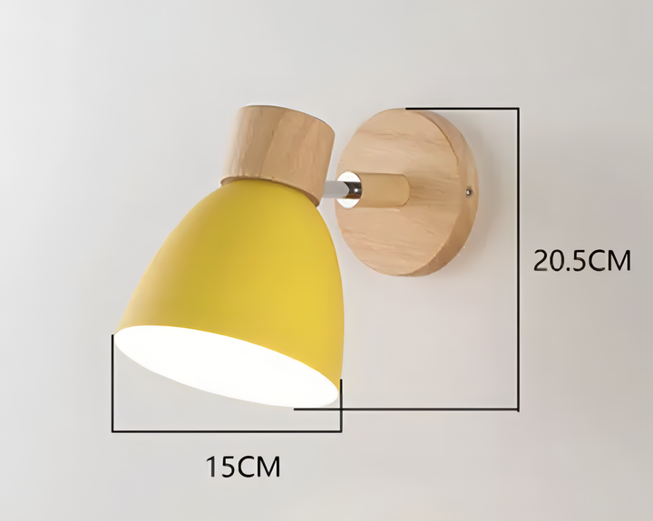 Nordic-modern hanging switch wall lamp made of wood | Kalsten
