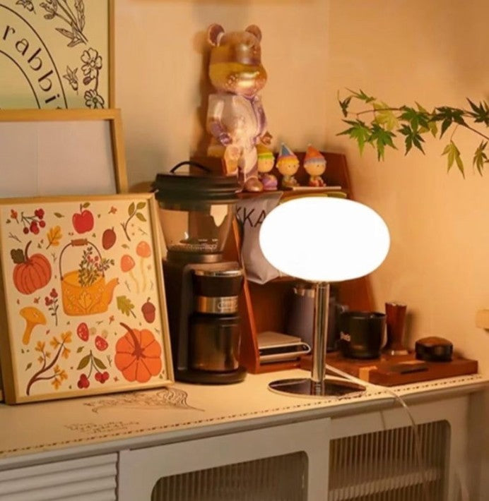 SérénitéMagique - Elegant Beige Table Lamp for Ambient Lighting Kalsten