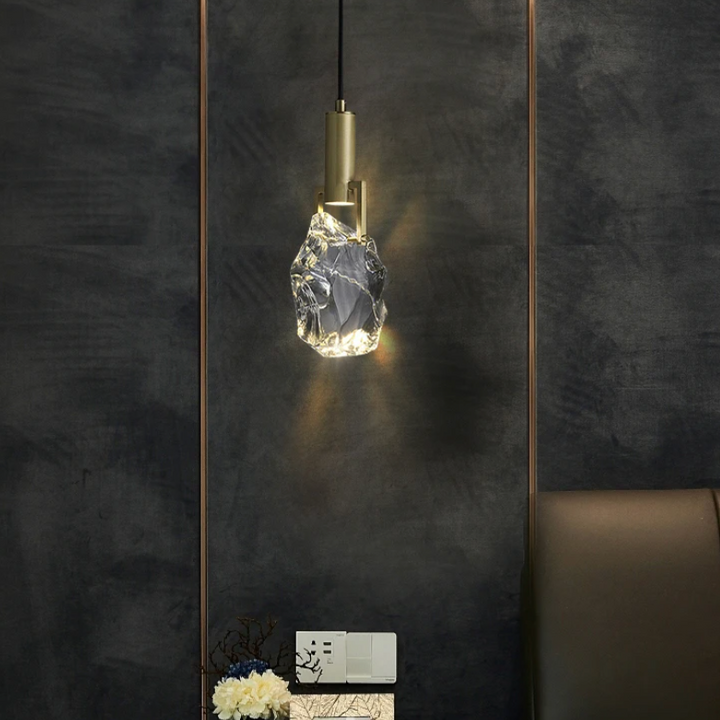 Pendant Light Crystal 11 in Adjustable Hanging Dining Room Kitchen Island Ceiling Lamp | Kalsten