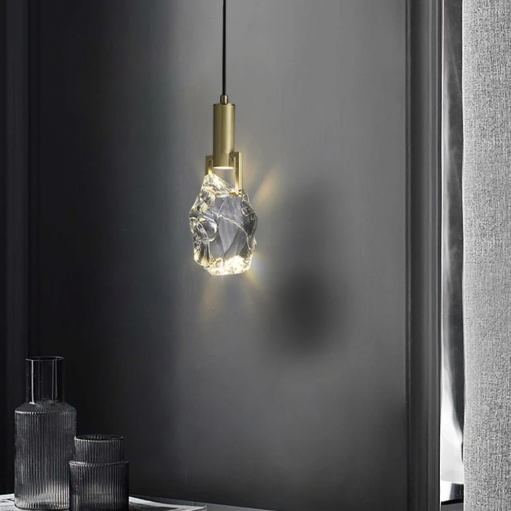 Pendant Light Crystal 11 in Adjustable Hanging Dining Room Kitchen Island Ceiling Lamp | Kalsten
