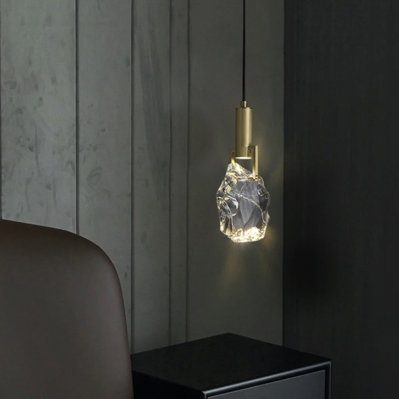 Pendant Light Crystal 11 in Adjustable Hanging Dining Room Kitchen Island Ceiling Lamp | Kalsten
