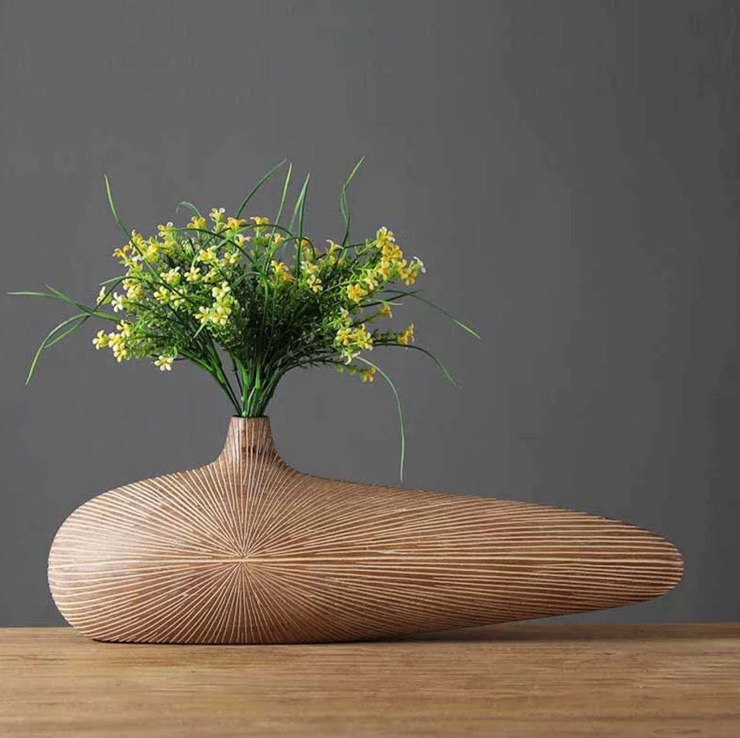 Kalsten | ClayAura Sahara Sculptured Vase | Handmade | Modern Decor for Home | Elegant Design