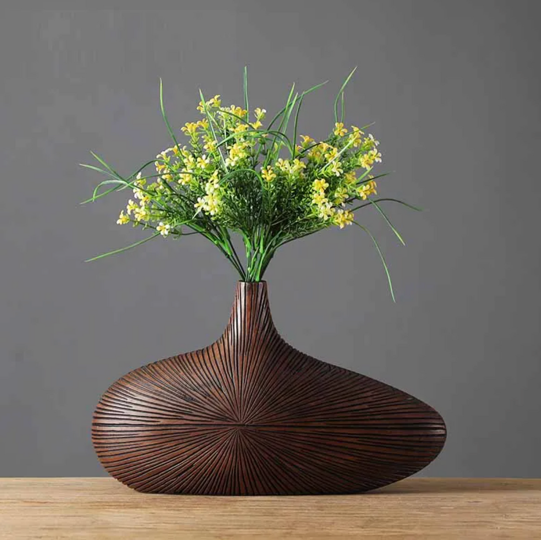 Kalsten | ClayAura Sahara Sculptured Vase | Handmade | Modern Decor for Home | Elegant Design