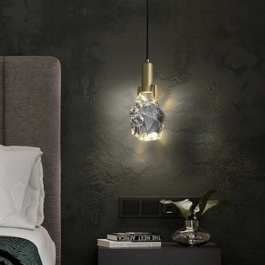 Pendant Light Crystal 11 in Adjustable Hanging Dining Room Kitchen Island Ceiling Lamp | Kalsten