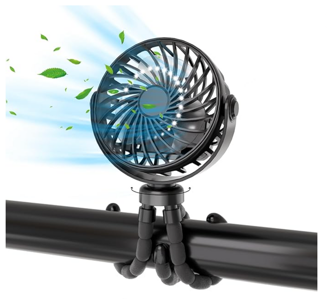 Stroller fan without rotor blades – Portable, Rechargeable & Safe for Babies | LittleChill CoolBreeze | Kalsten