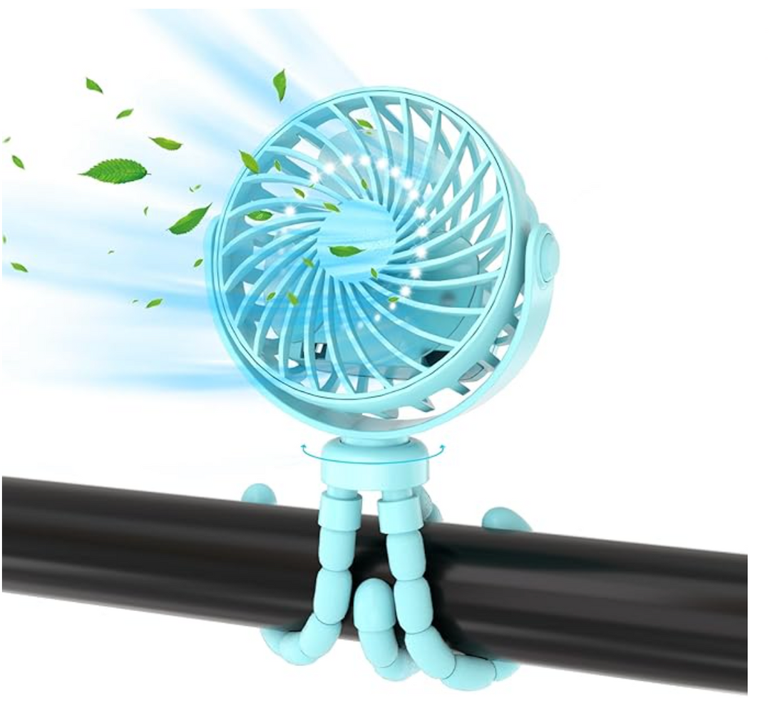 Stroller fan without rotor blades – Portable, Rechargeable & Safe for Babies | LittleChill CoolBreeze | Kalsten